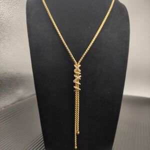 David Yurman Gold Chain Necklace with Tassel